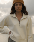 Hidden Fury - Logo Half Zip Crew (Women)