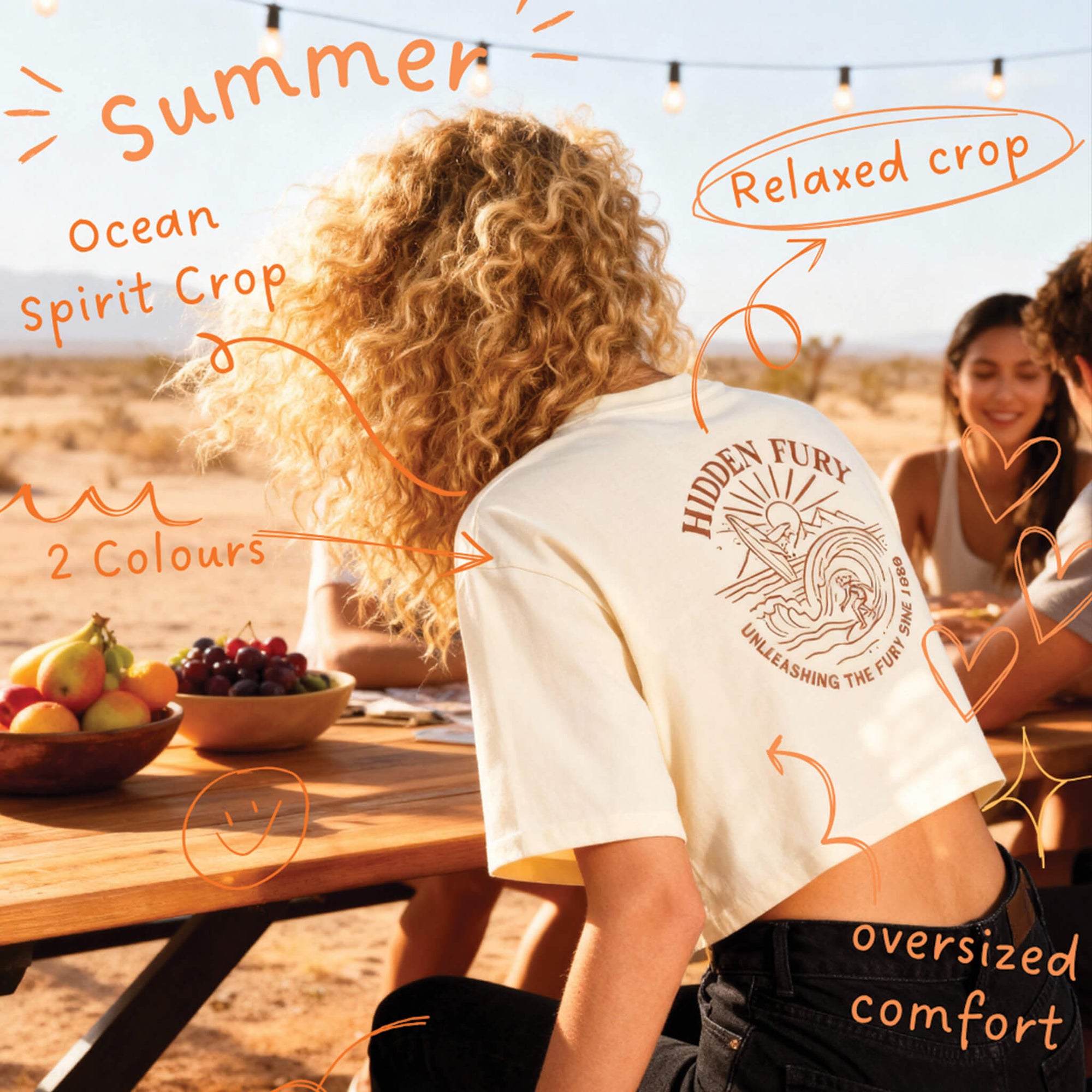 Hidden Fury - Ocean Spirit Relax Crop Tee (Women)