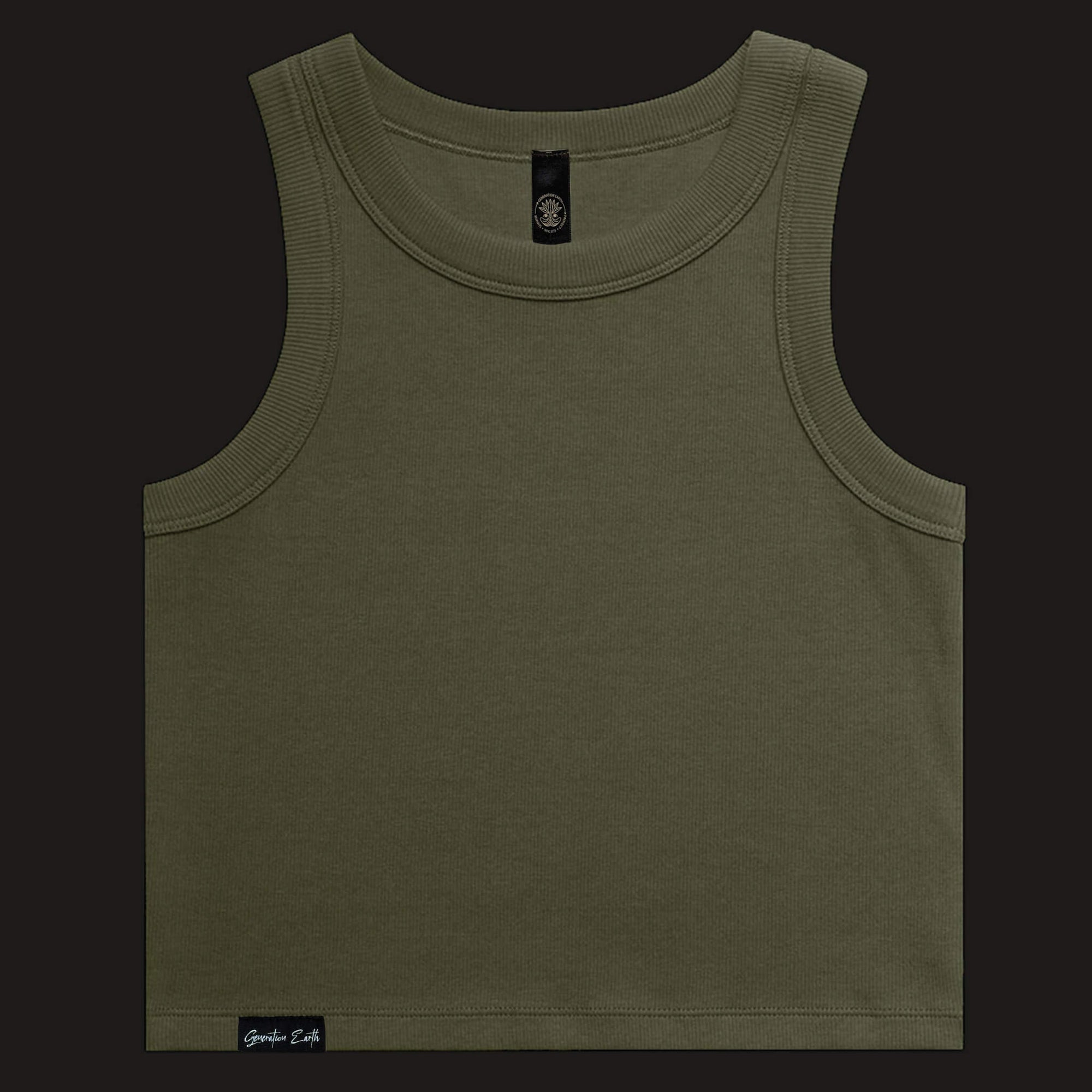 Generation Earth - Logo Organic Rib Crop (Women)
