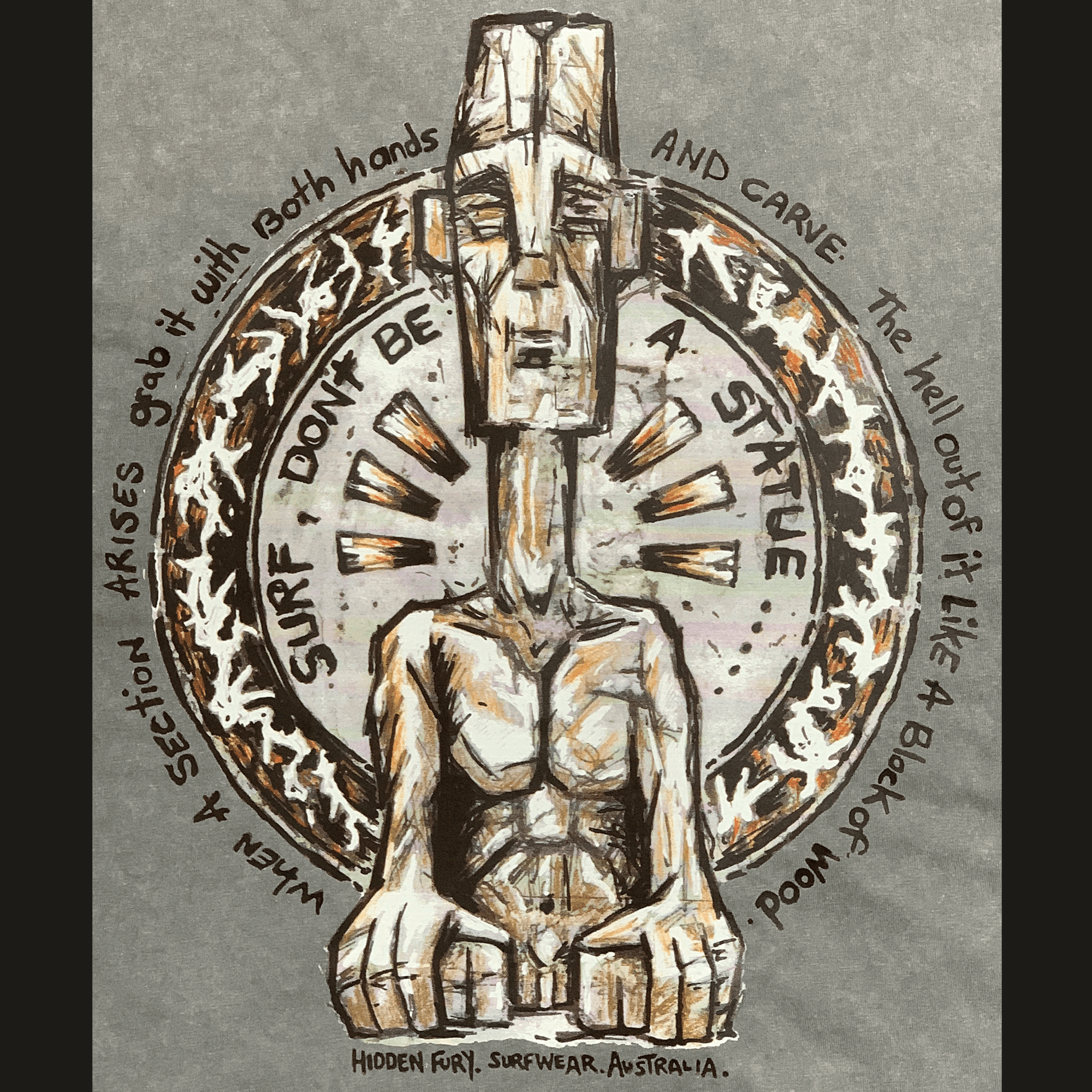 Hidden Fury - Statue Stone Wash Tee (Men)