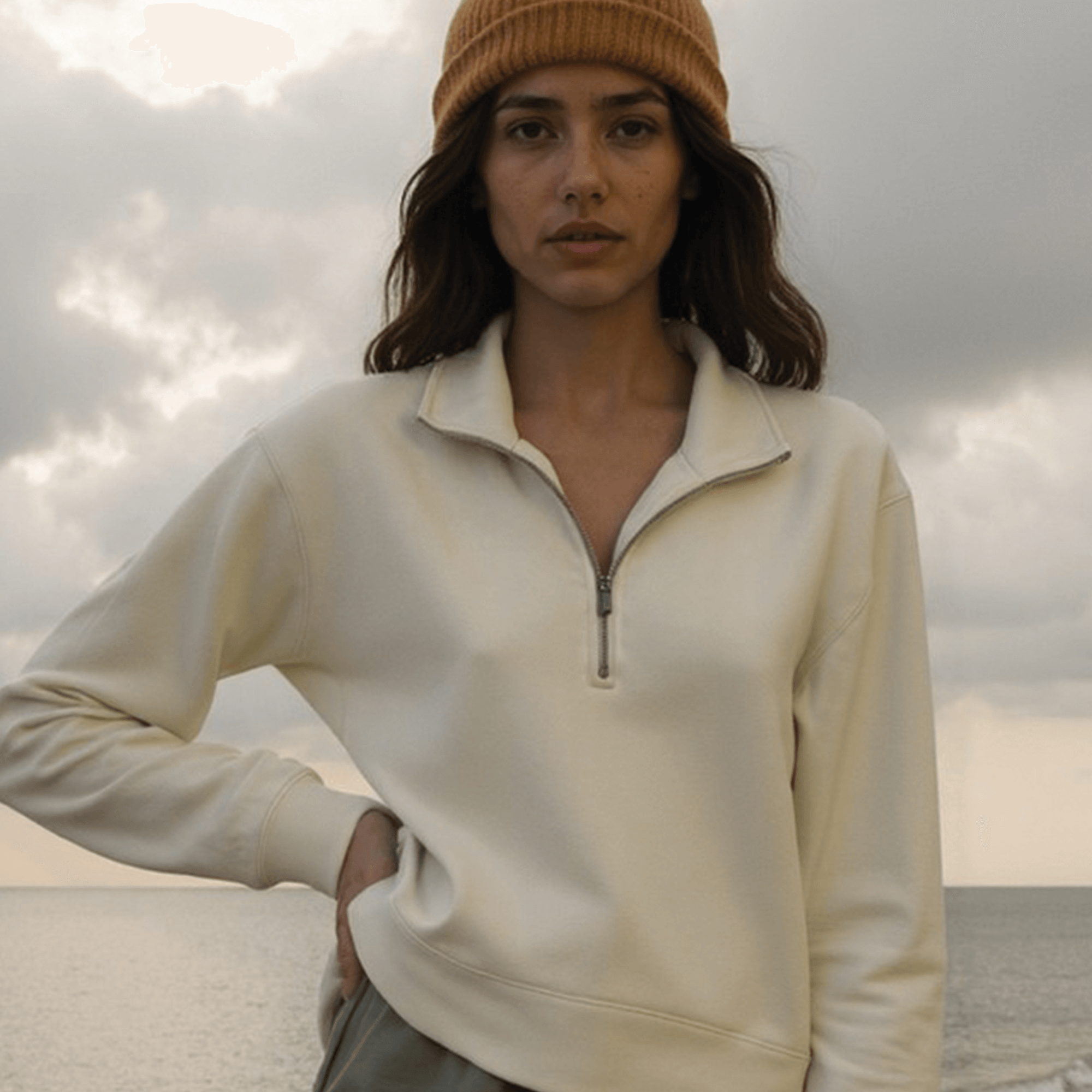 Hidden Fury - Logo Half Zip Crew (Women)